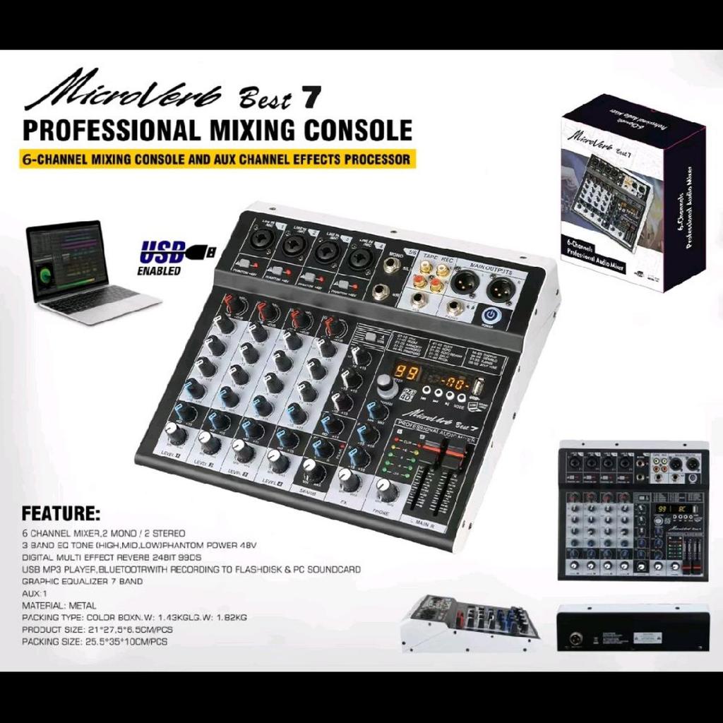 MIXER AUDIO MICROVERB BEST7 MICROVERB BEST 7 EFFECT DSP BEST7M7