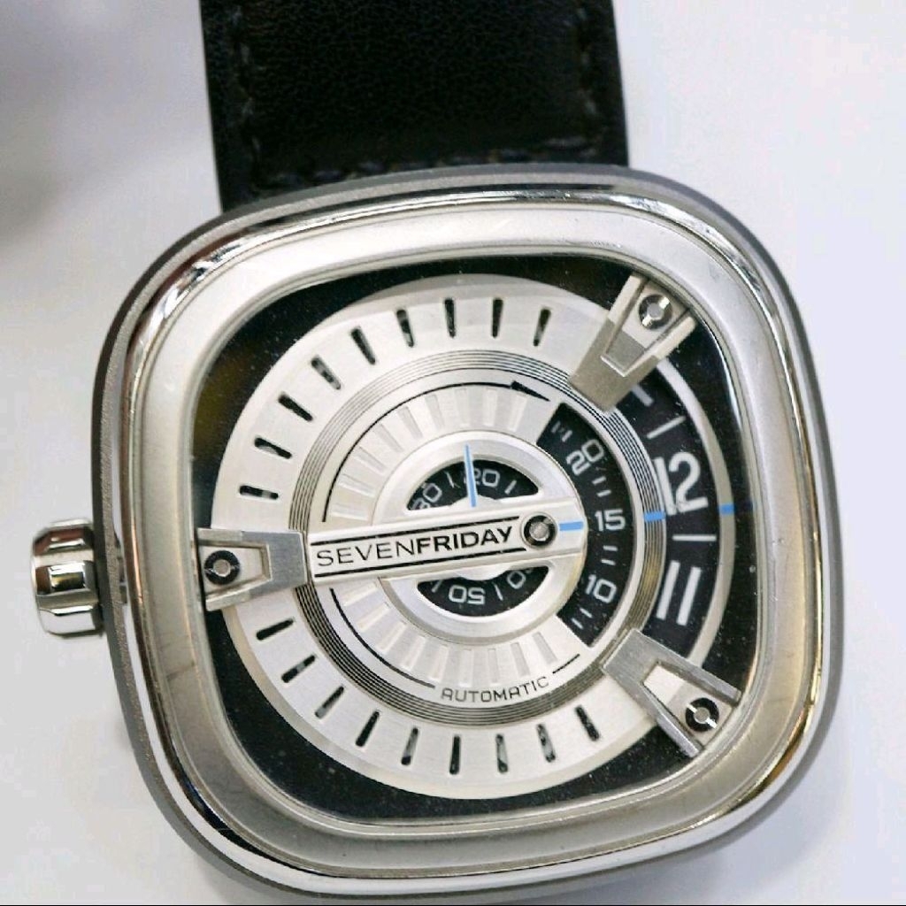 SEVENFRIDAY M-Series M1/01 Automatic Black Calfskin Leather Strap not seiko/casio