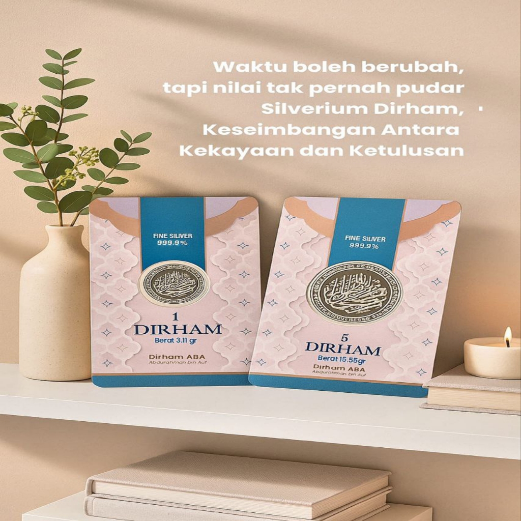 1 Dirham ABA Silverium (READY) ORI Perak 99,9% Asli Kualitas Premium DIRHAM