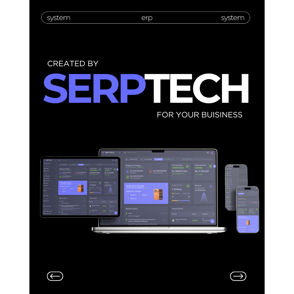 Software ERP Premium Paket Lengkap dan Modern - Berlisensi Siap Pakai | 16 Modul Lengkap + POS Kasir