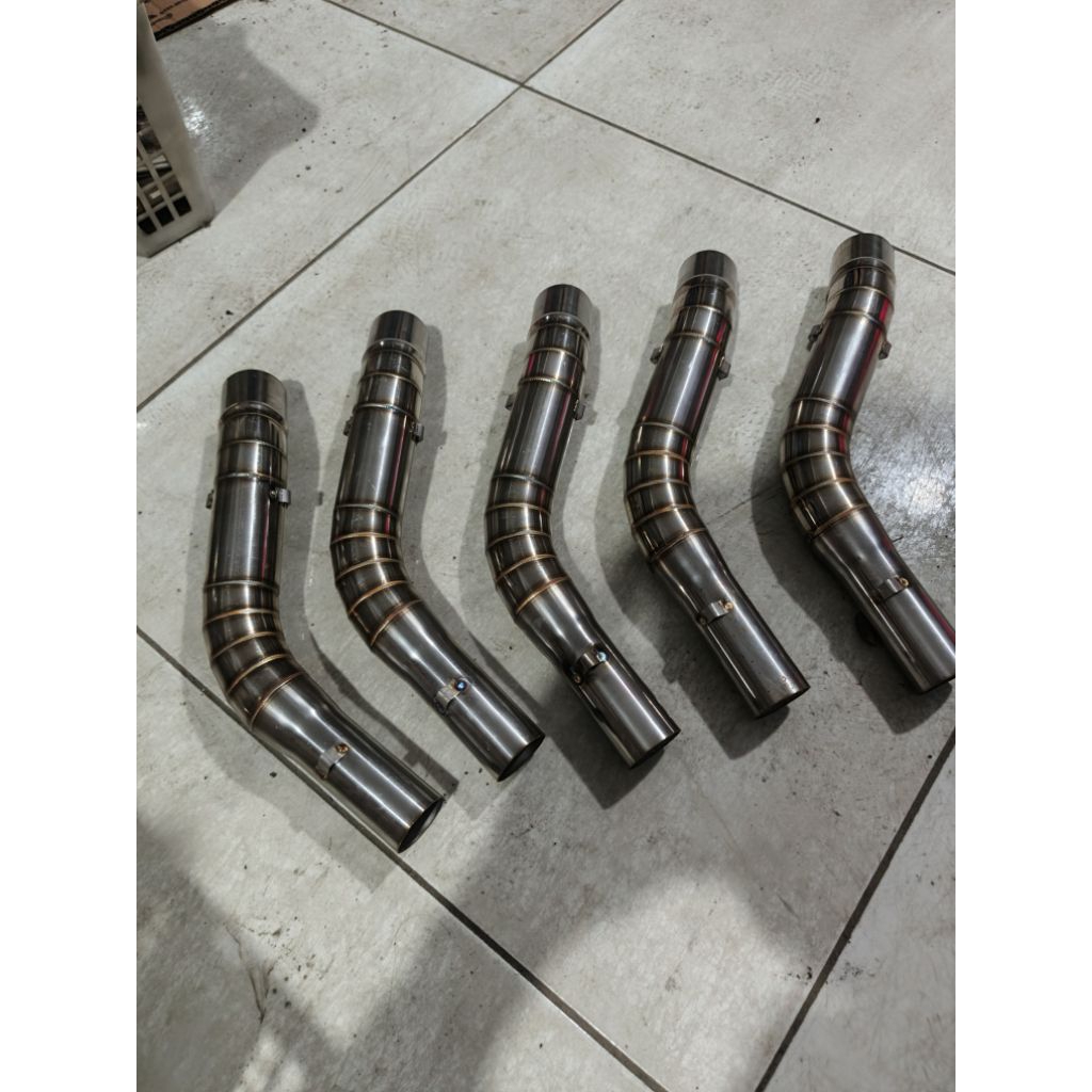 Leter S Non Samlong All Matik Vario Beat PCX Aerox NMAX Mio Sporty inlet 38mm - Exhaust Pipe