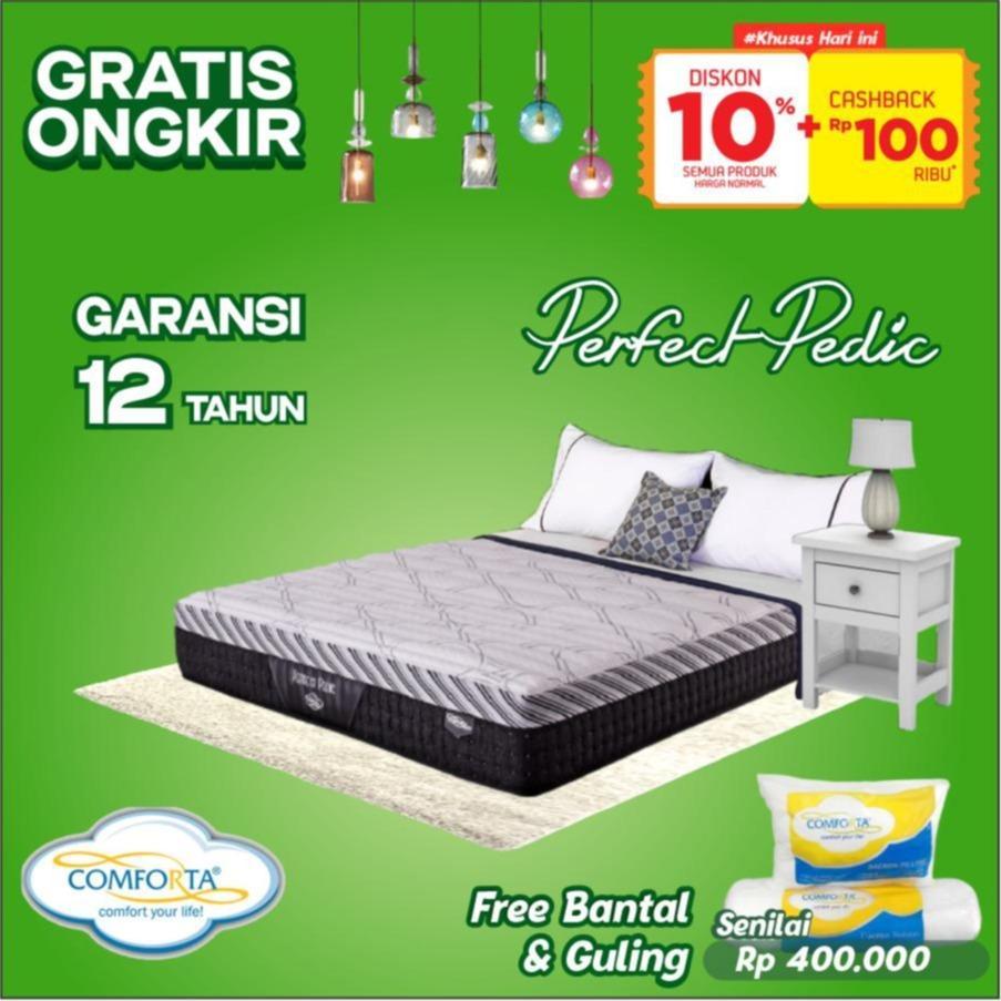 Comforta Spring Bed Perfect Pedic ( Kasur Saja ) 160 / 180 / 200 / 120 / 100 x 200 (tidak dengan div