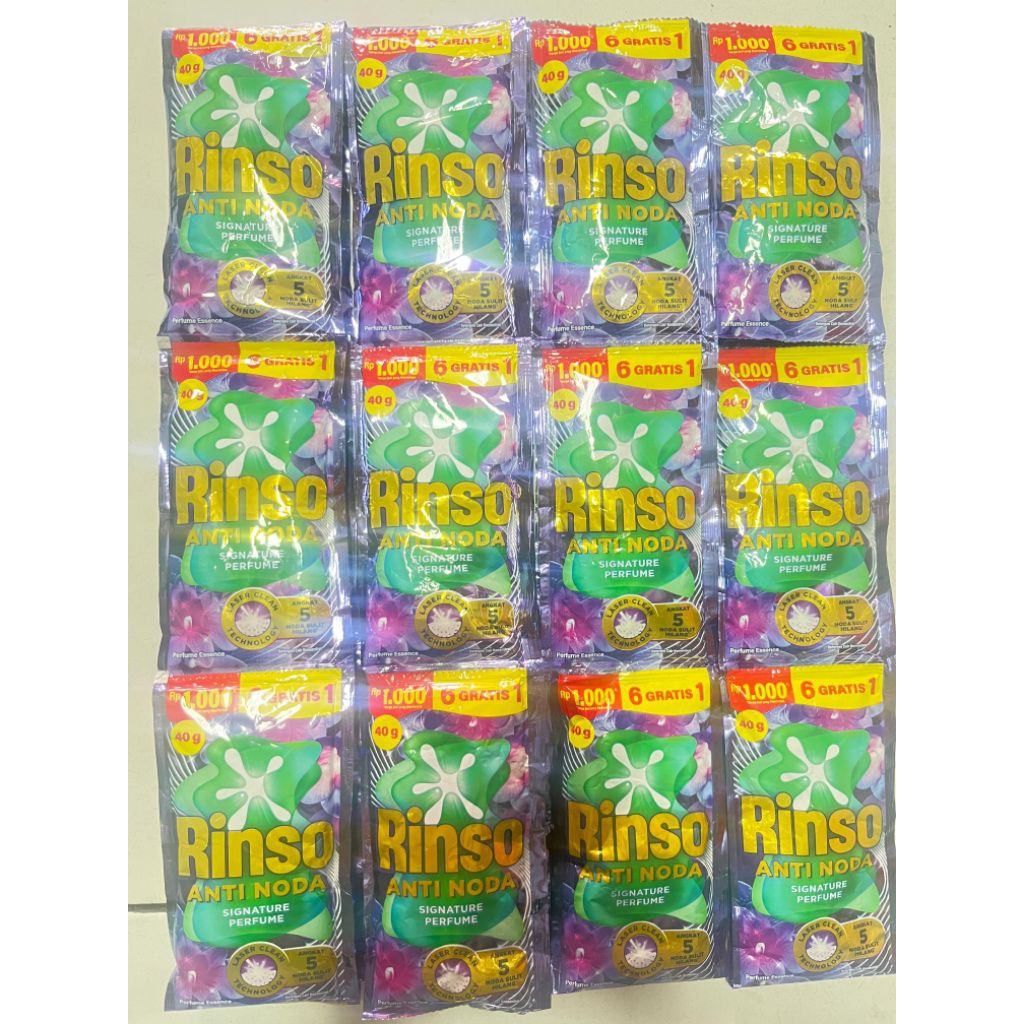Rinso molto cair 40gr anti noda 1 renceng 6 sachet Parfum essence