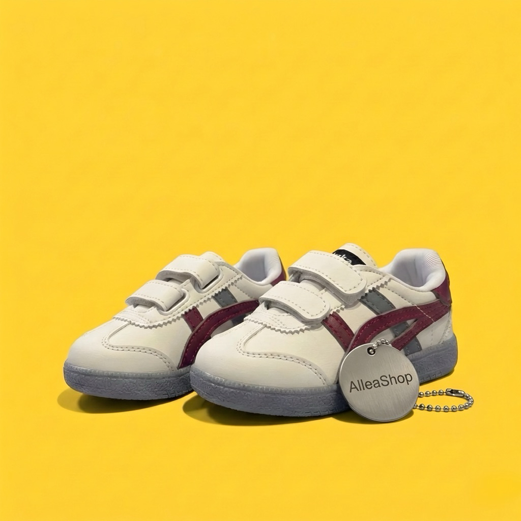 Sepatu Onitsuka Tiger Anak Tokuten Cream Maroon Grey