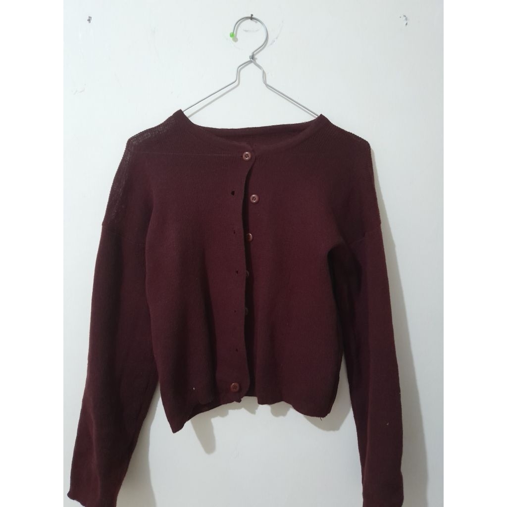 cardigan maroon