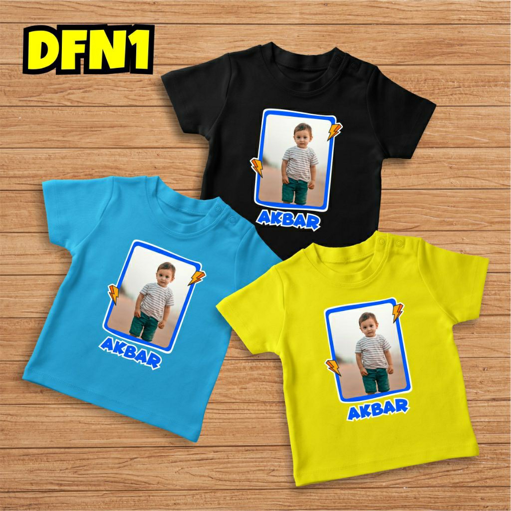 Kaos Custom  Anak  Pakai Foto Dan Nama