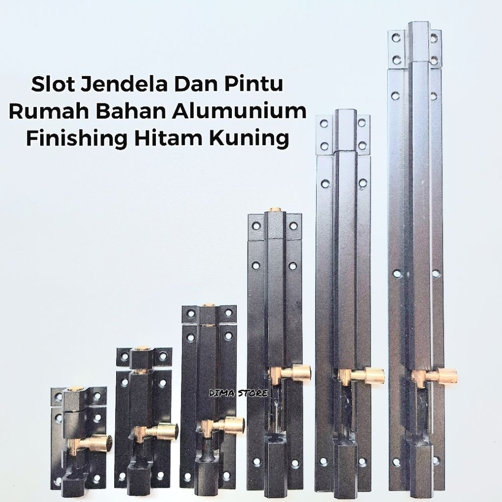 Slot Jendela Dan Pintu Rumah Hitam Dop Grendel Pintu Kupu Tarung Bahan Aluminium Gembok Minimalis An