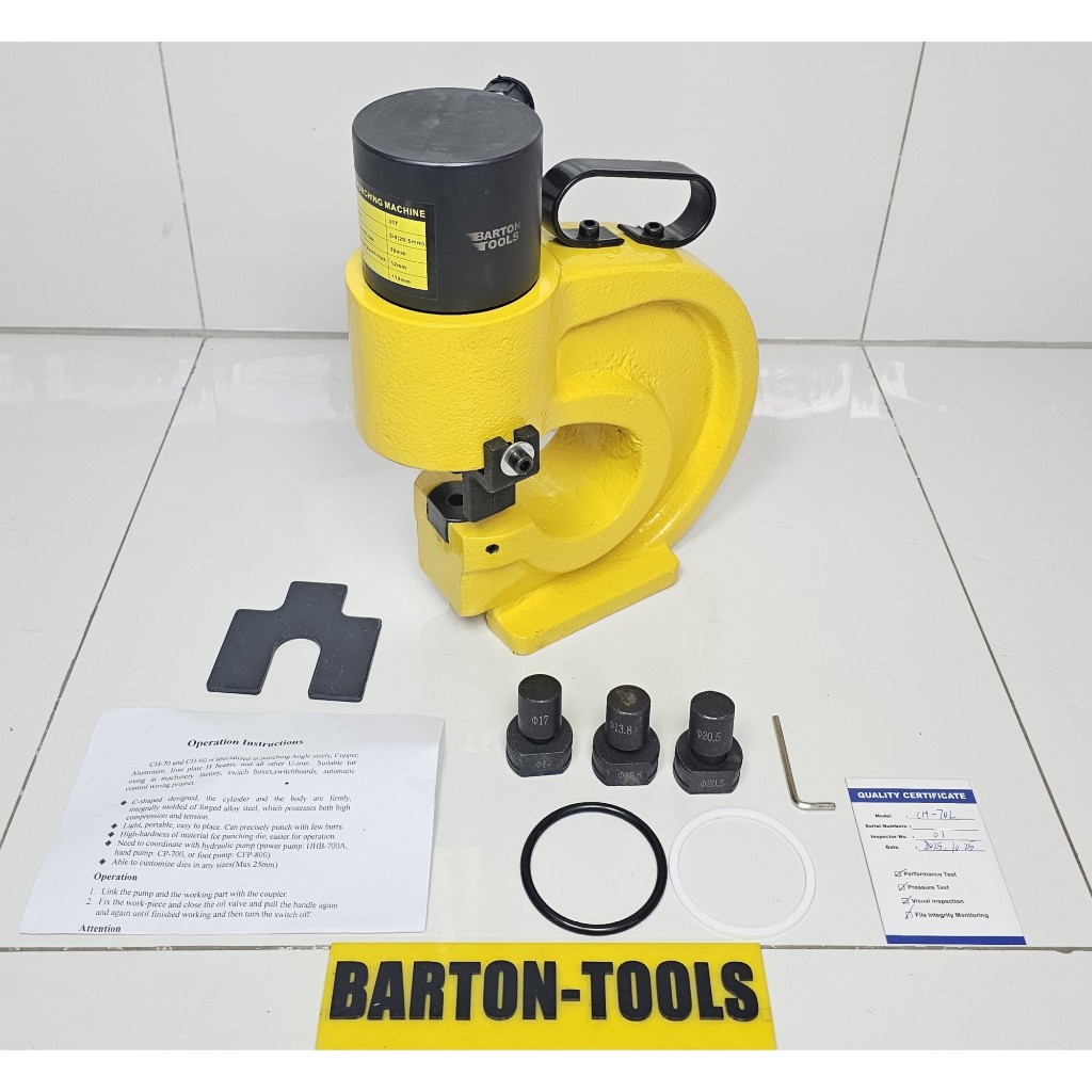 12mm Angle Steel Hydraulic Busbar Punching CH-70L BARTON Alat Pelubang Besi Siku Tembaga Hidrolik CH