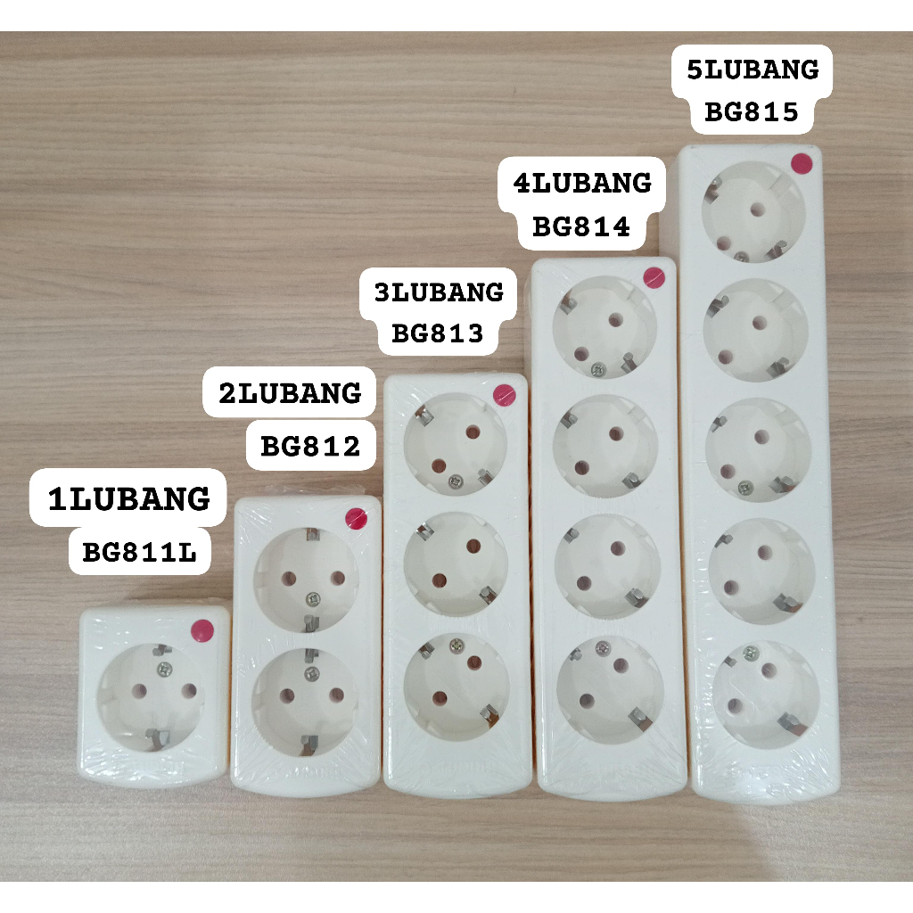 STOP KONTAK BRIGHT-G/STOP KONTAK ARDE+LAMPU BRIGHT-G 1 LUBANG/2 LUBANG/3 LUBANG/4 LUBANG/5 LUBANG