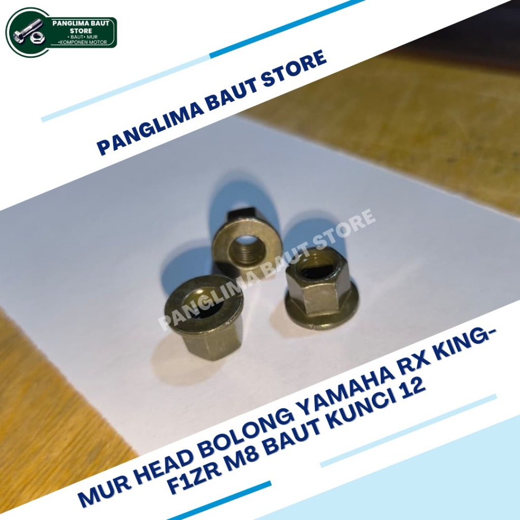 Mur Head Bolong Yamaha Rx King-F1zr M8 Baut Kunci 12-Mur head m7 baut 11 K12