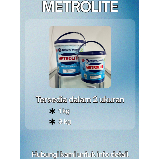 Cat Tembok Metrolite 1 KG Putih Kebiruan