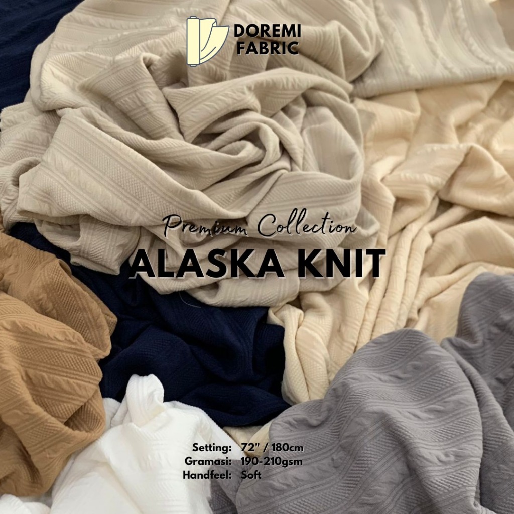 (METERAN) Kain DOREMI ALASKA KNIT 190-210 GSM