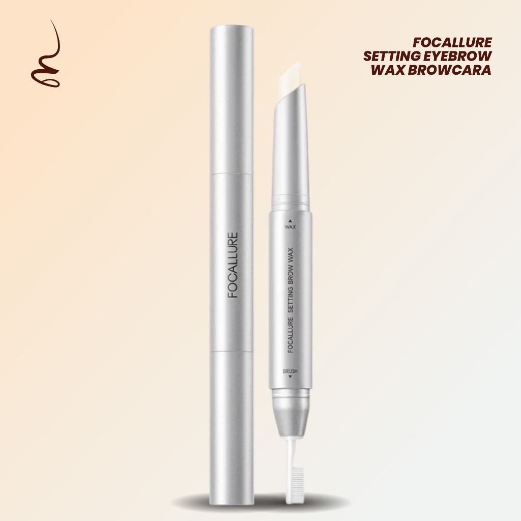 Focallure Eyebrow Wax Browcara 2-in-1 Built-in Brush | Brow Wax Transparan Waterproof & Sweatproof