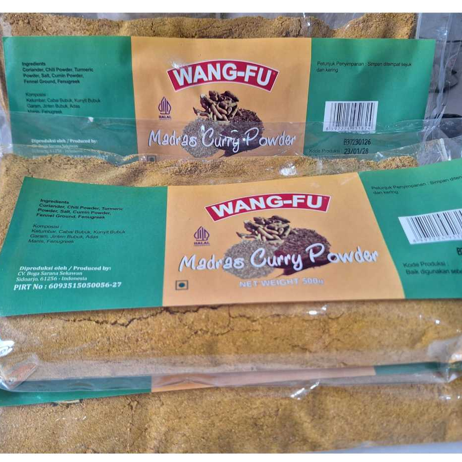Bubuk kari Wang-Fu Madras Curry Powder 500Gr kemasan Pouch