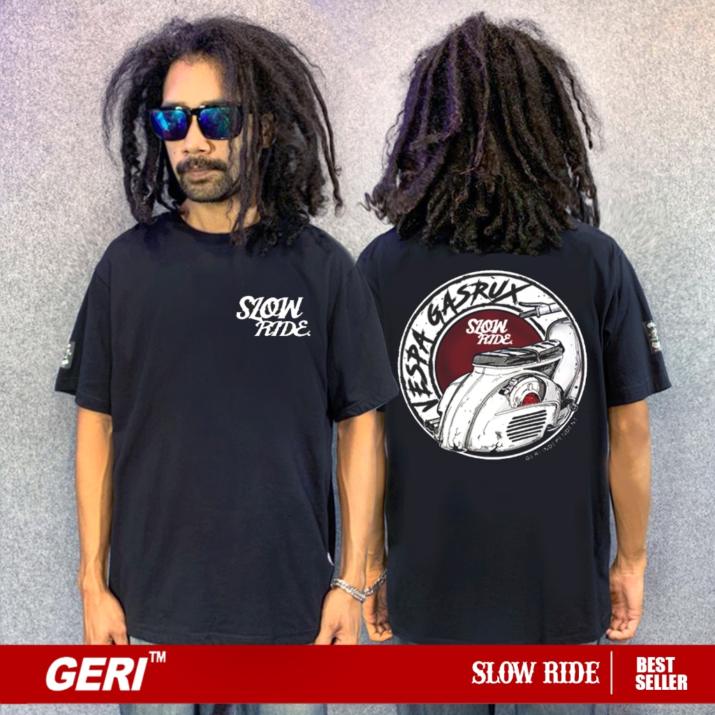 Kaos Vespa Geri Original - Slow Ride