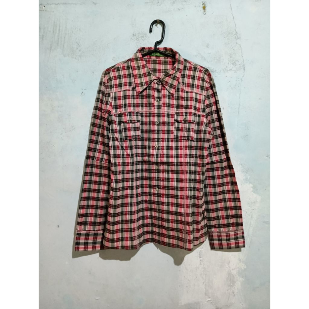 Kemeja Merah Kotak Kotak (Preloved)