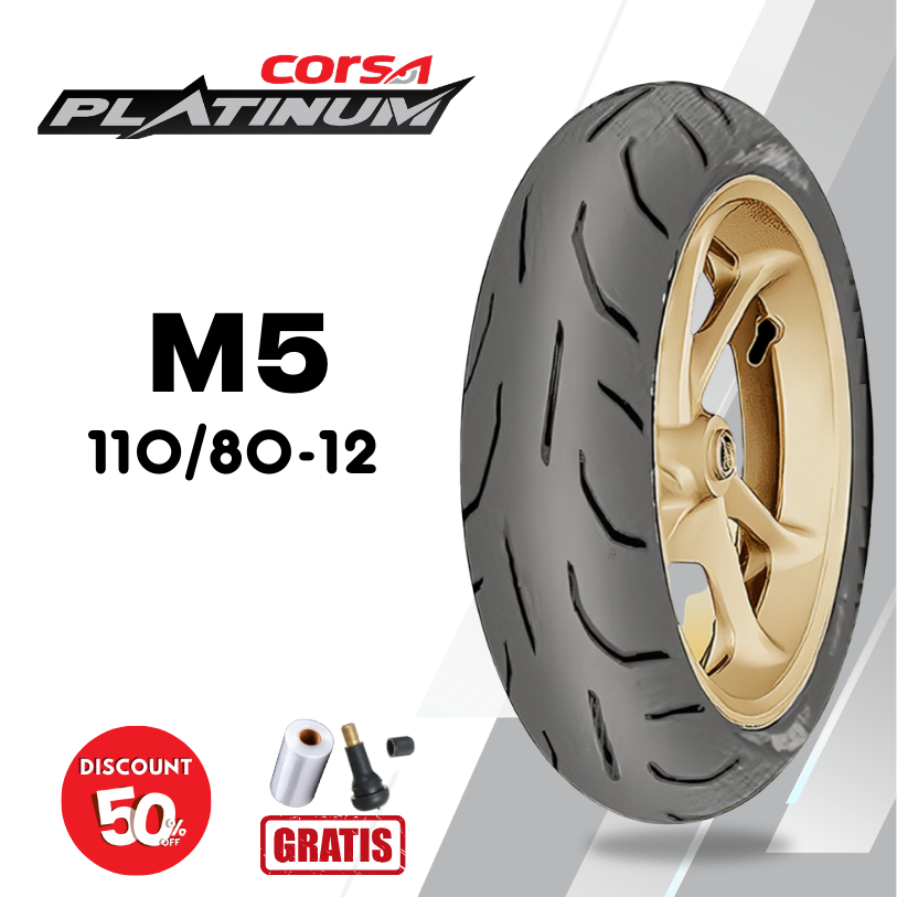 Ban Motor CORSA M5 PLATINUM 110/80 Ring 12 Tubeless