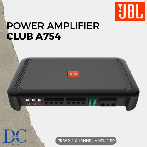 Power Amplifier Mobil - JBL Club A754 - 75 Watt - 4 Channel Amplifier - Audiio Mobil - 100% Original