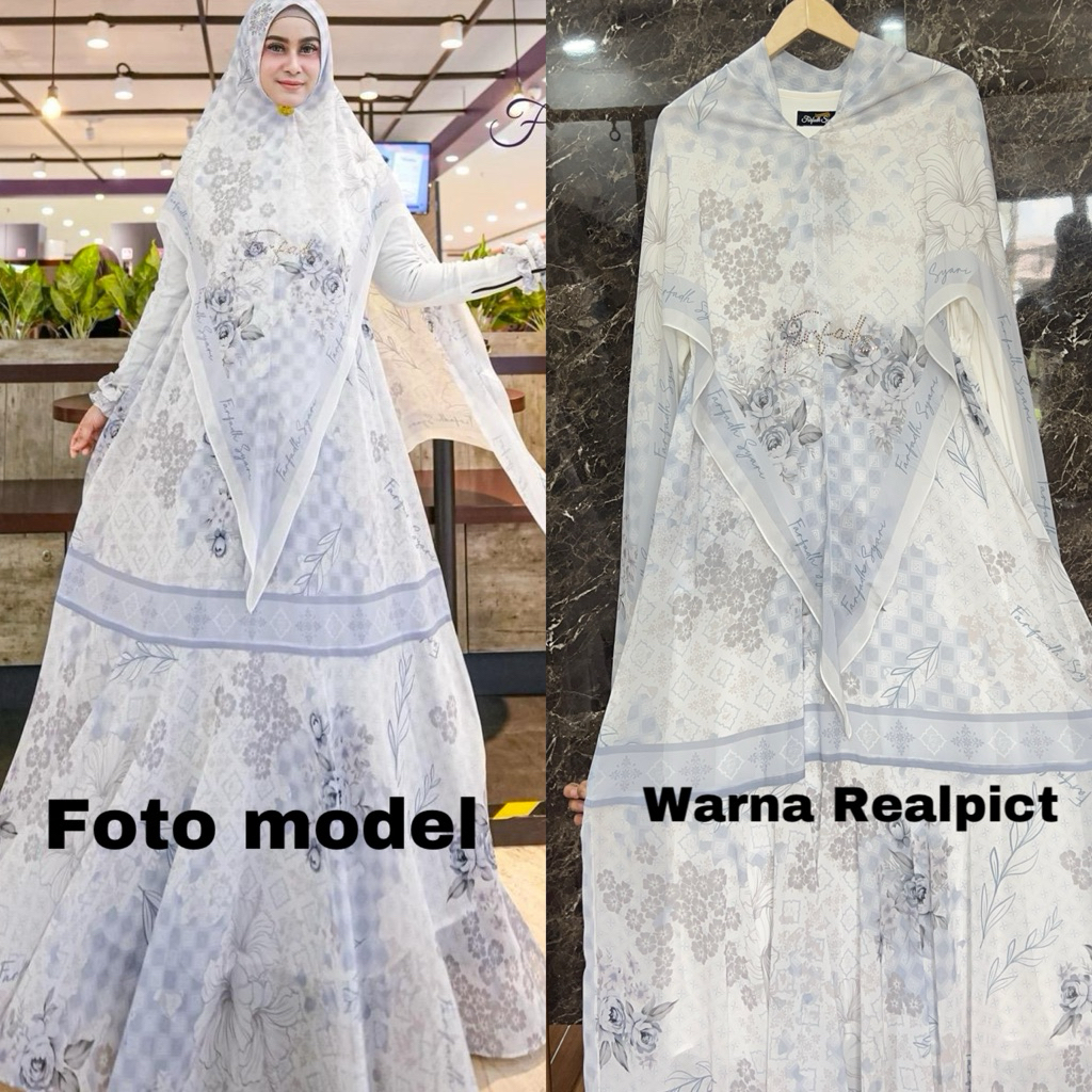 Mozza Syar’i-farfadh_syari  Kameela Series  Muslim Fashion Terbaru Gamis Ceruty Printing