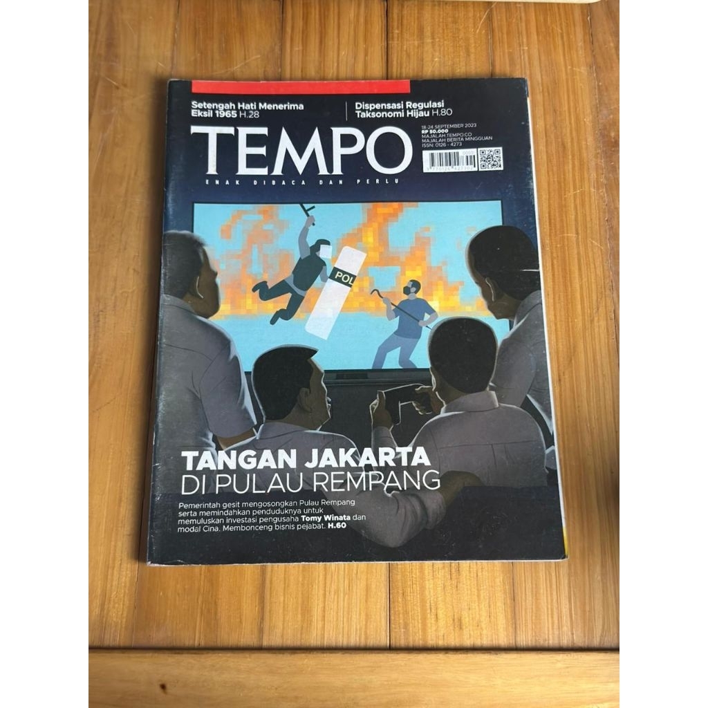 Majalah Tempo Tangan Jakarta Dipulau Rempang
