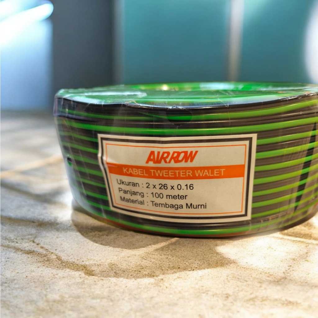 Kabel Tweeter Walet AIRROW 2 x 26 x 0.16 – 100 Meter | Kabel Speaker Audio Walet Tembaga Murni