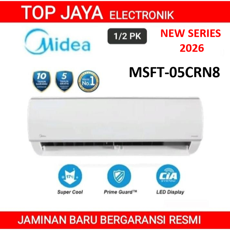 AC MIDEA 0,5PK MSFT-05CRN8/MIDEA AC 1/2PK/AC MIDEA 1/2PK/MIDEA AC 0,5PK NEW SERIES