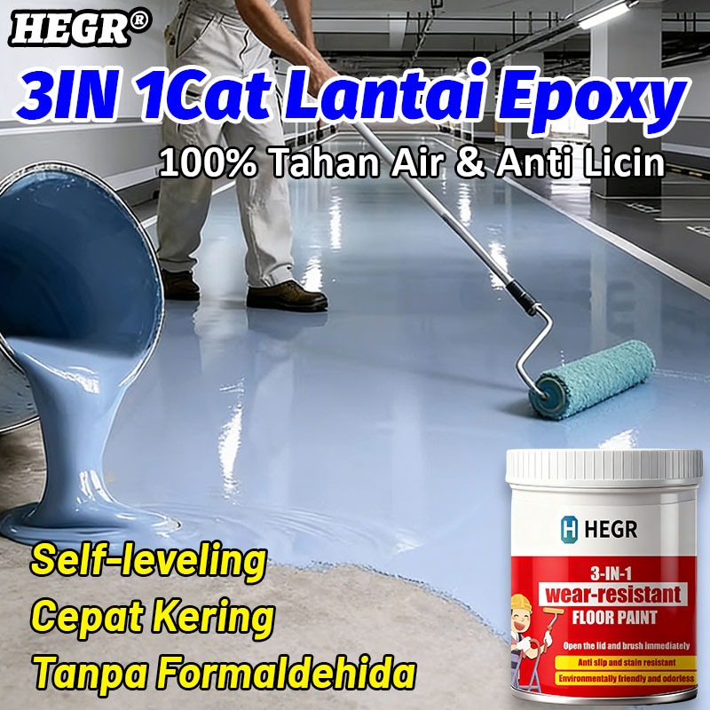 Cat Lantai Epoxy Self Flow 1kg 3 dalam 1 Cat lantai ,cat lantai semen,epoxy lantai rumah,cat keramik