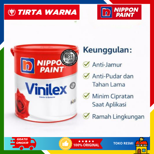 NIPPON PAINT Vinilex Cat Tembok Soft Tissue Interior 5kg Tahan Jamur Anti Pudar