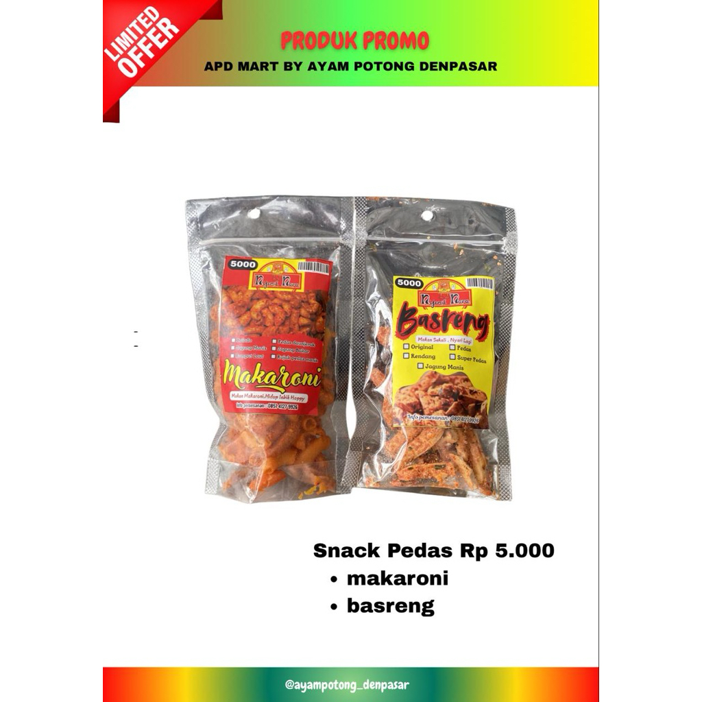 PAKET Snack CEMILAN mix 5ribu 10ribu, SNACK PEDAS