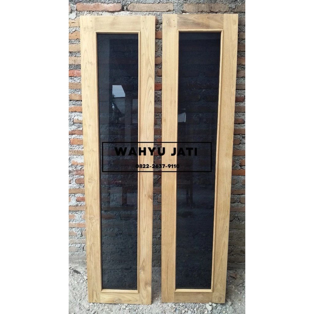 WJN Jendela kayu jati 100% jendela rumah kayu jati