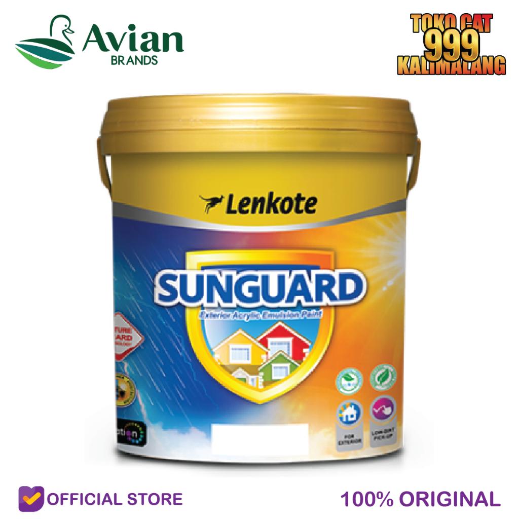 Cat Tembok Rumah Exterior Avian Lenkote Sunguard Warna Putih 20 Ltr REGULER/CARGO