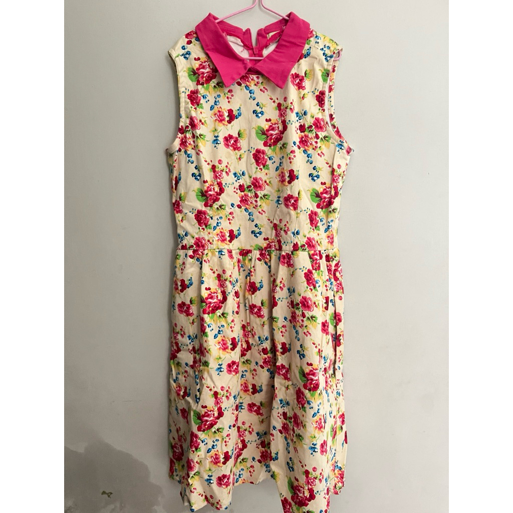 Preloved Dress Flower Anak Tanpa Lengan