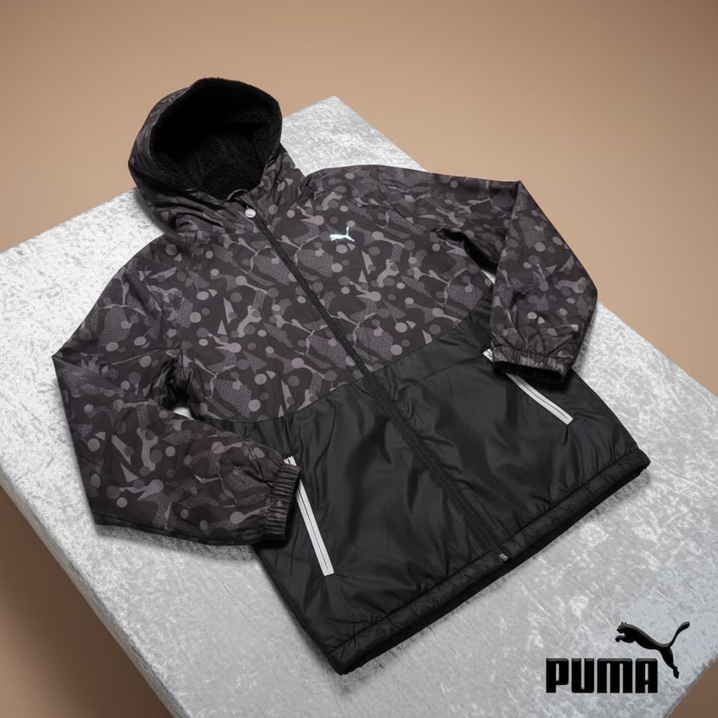 Puma Sports Jacket Parasut Sherpha Bolak-balik Reversible sport