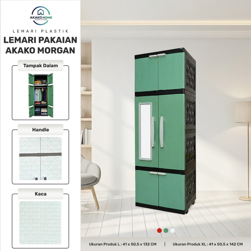 AKAKO - LEMARI PAKAIAN PLASTIK AKAKO MORGAN  / KODE : AKAKO MORGAN