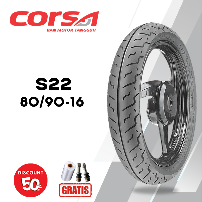 Ban Motor SKYWAVE NOUVO CORSA S22 80/90 Ring 16 Tubeless