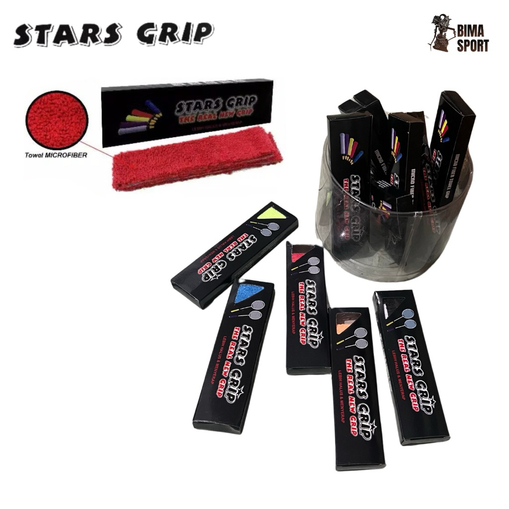 Stars Grip Microfiber Towel Grip Badminton Original | Towel Grip Bulutangkis Murah