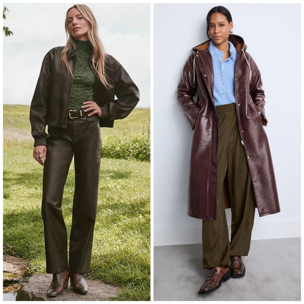 Jacket LOFT Leather Bomber & C X RTR Shearling Hooded Coat Jacket