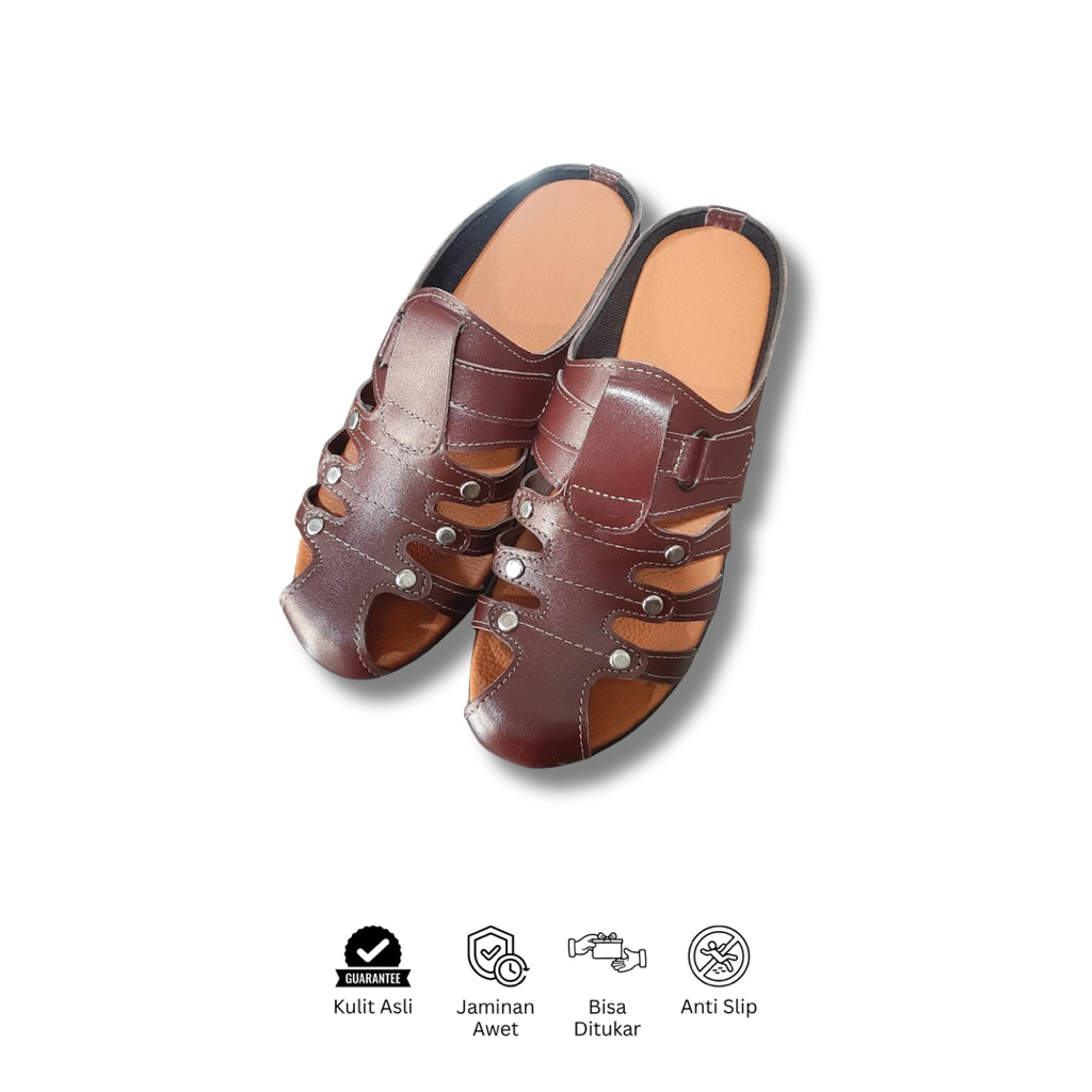 Selop Wanita Merah Hak 3 cm SLPK