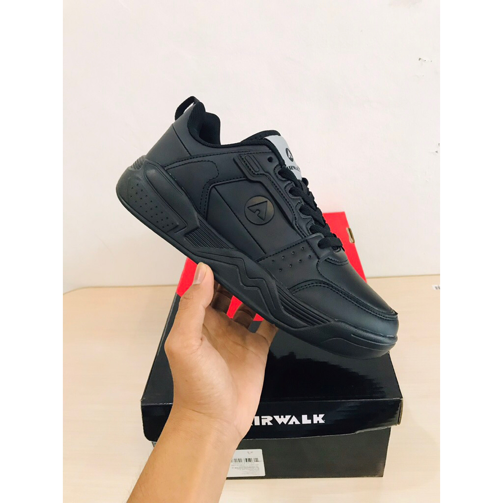 BIG SALE AIRWALK DANVERS FULL BLACK [AIW15320403] ORIGINAL SEPATU PRIA/SEKOLAH/RUNNING/LARI/SNEAKERS