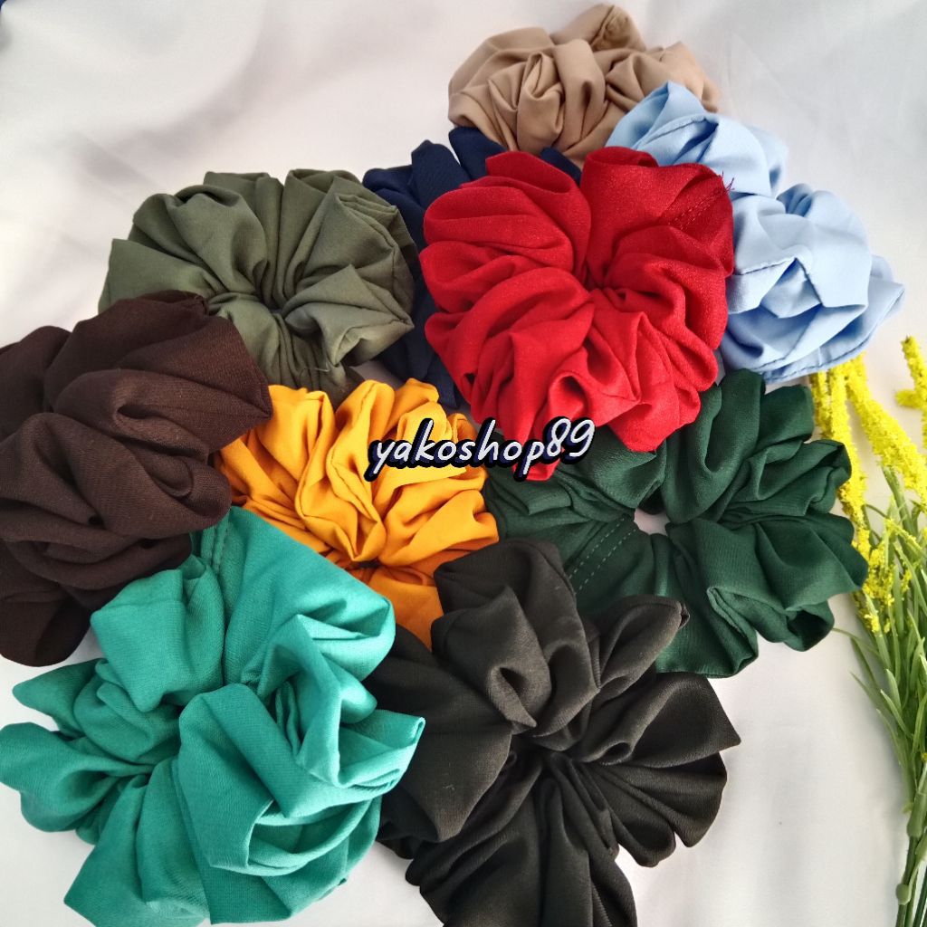 yakoshop89 COD (K)scrunchie ikat rambut / scrunchie hijab / scrunchie hijab jumbo / scrunchie ikat r