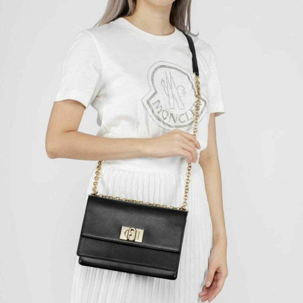 Tas Preloved Branded Furla Original Hitam