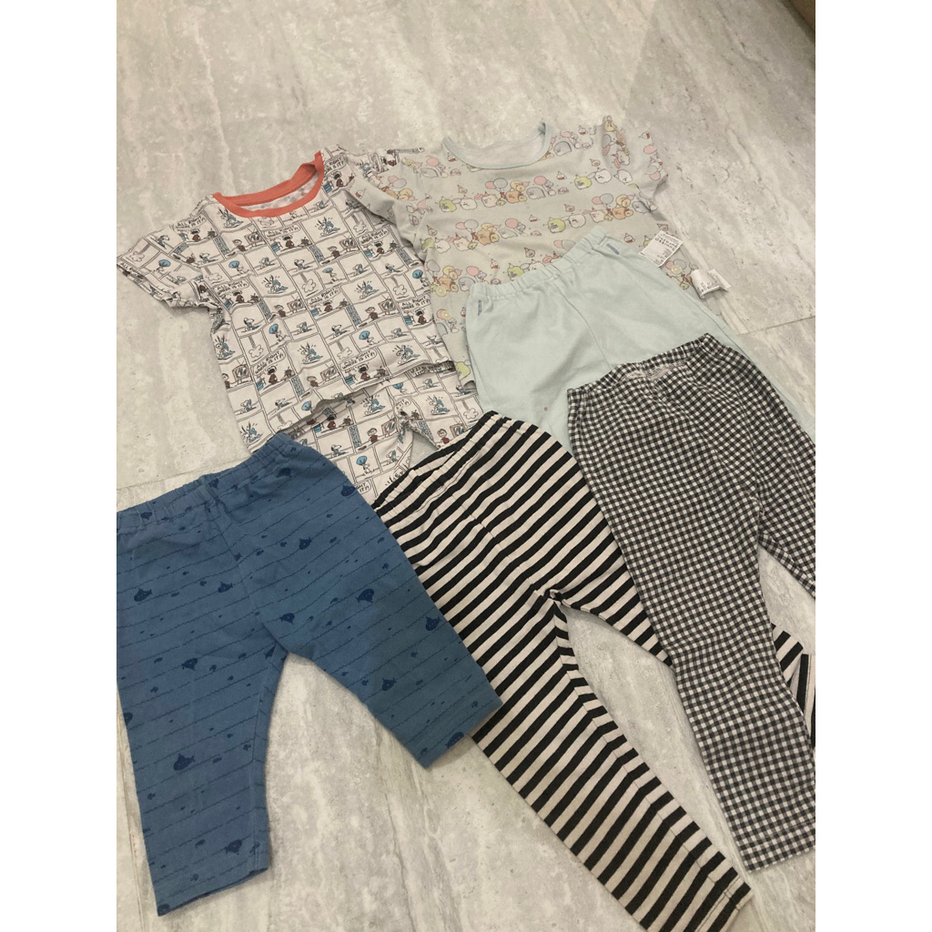 uniqlo set & legging (preloved)