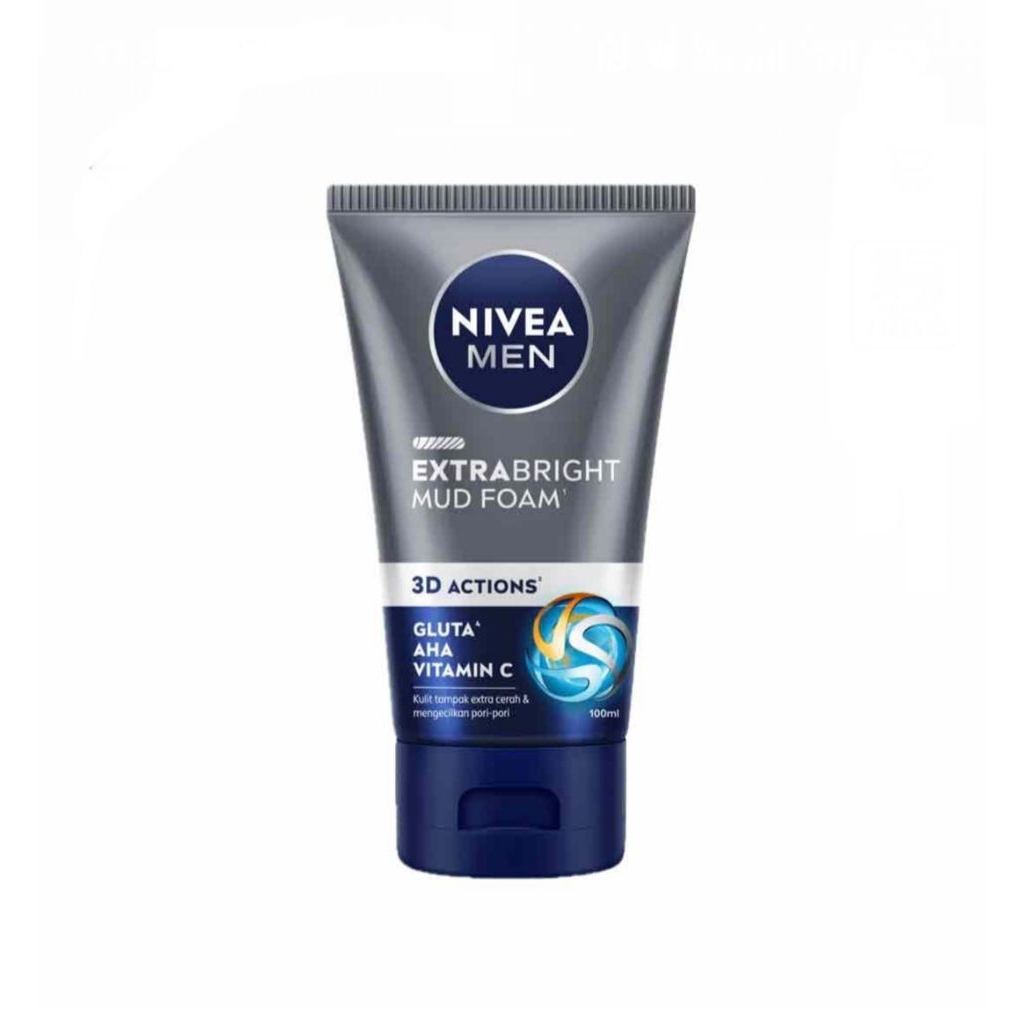 Nivea Men sabun cuci muka pria extra bright mud foam 100ml