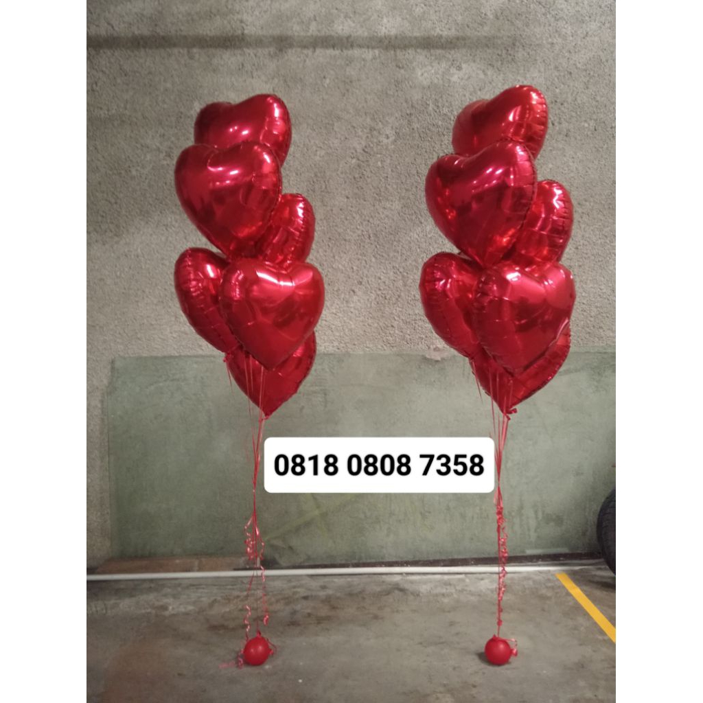 Balon Gas  Voil Love / Balon hati Isi Gas 14" / 40cm Balon Ulangtahun, Balon Terbang