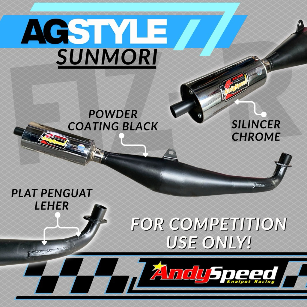 KNALPOT FIZ FIZR AG STYLE SUNMORI 130CC ANDY SPEED
