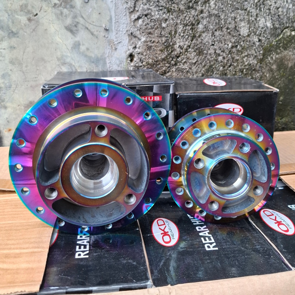 Tromol satria FU karbu shogun SP set Depan belakang model bubut rainbow pelangi