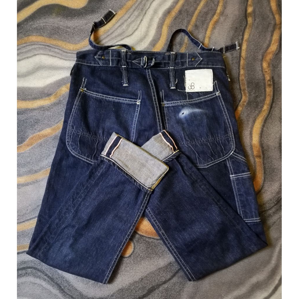 Celana Panjang Jeans Johnbull Suspender Work Denim Second Original ( selvedge)‎