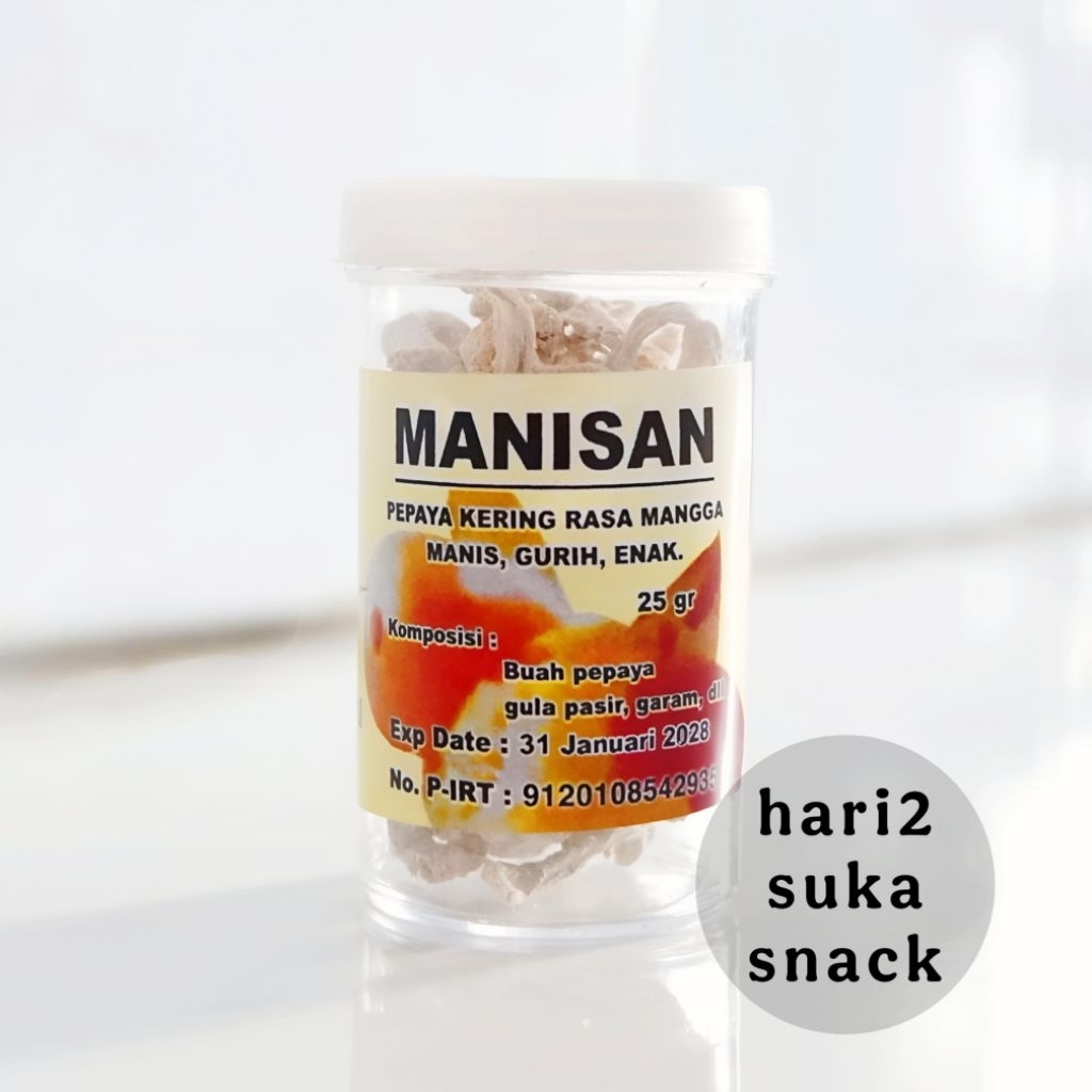 Manisan Mangga Kering Putih Shun Tai / Manisan Pepaya Kering Rasa Mangga Asam Manis