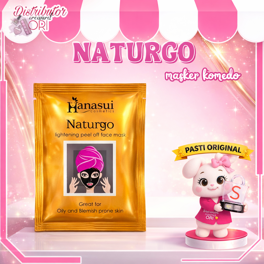 MASKER LUMPUR NATURGO hanasui SYB/ SACHET SYB hanasui NATURGO BLACK masker komedo hitam