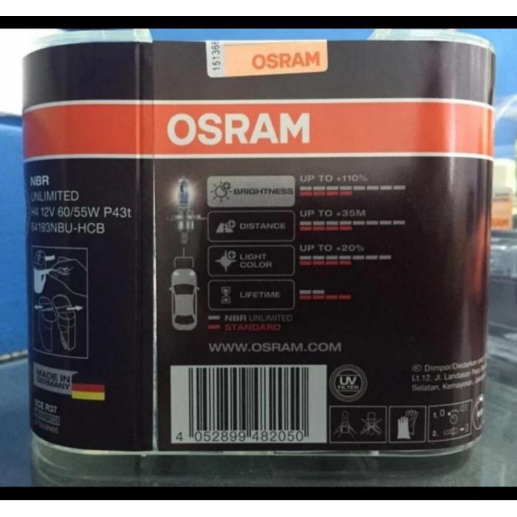 bohlam H4 NBR Osram 60/55w putih